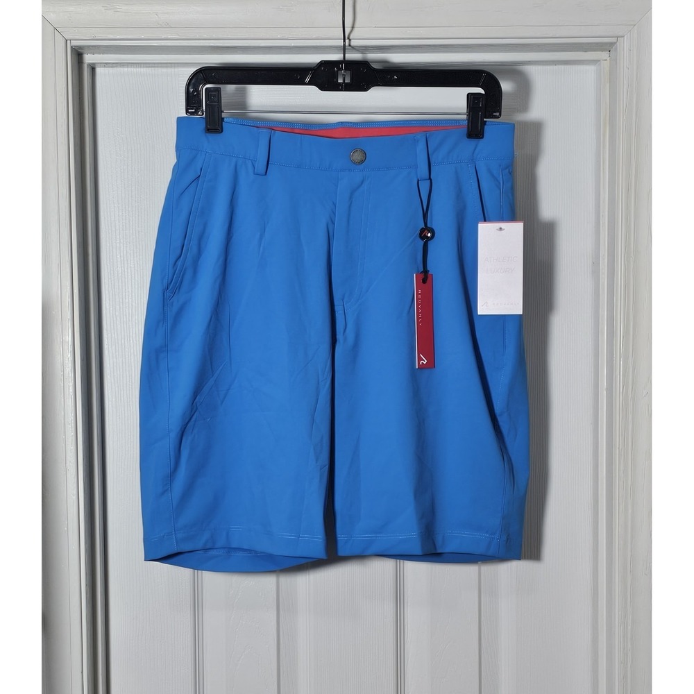 Redvanly Men's Ibiza Blue Hanover Pull-On Golf Shorts Size Small 9" Inseam